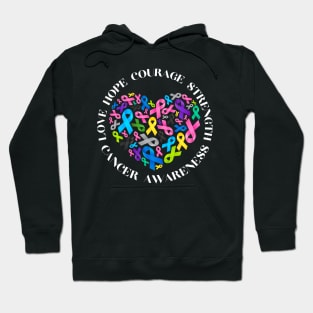 All Cancer Matters Awareness Fight All Cancer Ribbon Support Hoodie